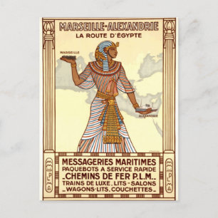 Cartes Pour Fêtes Annuelles Voyage en Egypte vintage