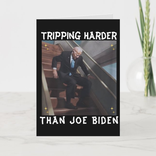 Cartes Pour Fêtes Annuelles Voyage plus dur que Joe Biden Xmas (Devant)