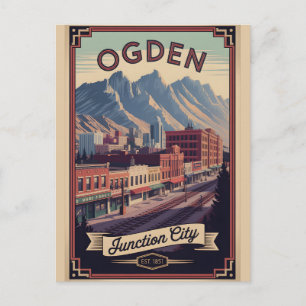 Cartes Pour Fêtes Annuelles Voyage rétro à Ogden Utah