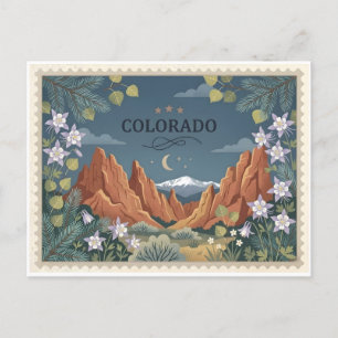 Cartes Pour Fêtes Annuelles Voyage vintage dans l'État du Colorado