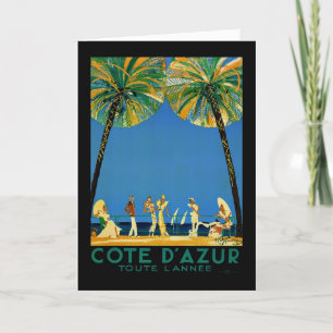 Cartes Pour Fêtes Annuelles Voyage vintage de Français de Cote d'Azur