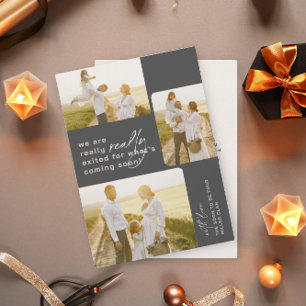 Cartes Pour Fêtes Annuelles Vraiment Extrait Gris vacances Grossesse Faire-par