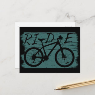 Cartes Pour Fêtes Annuelles VTT Downhill Vintage - Faire du Vélo de Montagne