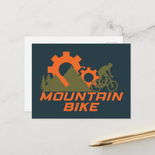Cartes Pour Fêtes Annuelles VTT moderne de descente de vélo de montagne