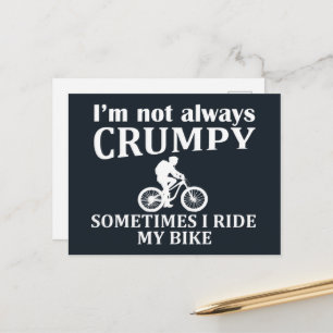 Cartes Pour Fêtes Annuelles VTT Vélo de Montagne Humour Citation Cyclisme Drôl