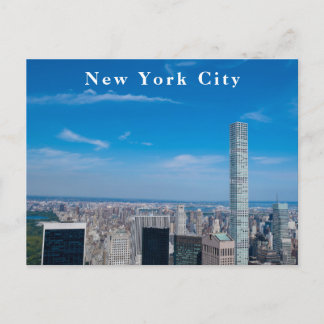 Cartes Pour Fêtes Annuelles Vue aérienne de la skyline de New York et de Centr