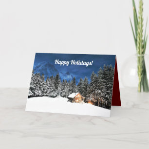 Cartes Pour Fêtes Annuelles Vue de la montagne du Cabine du journal