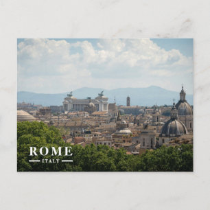 Cartes Pour Fêtes Annuelles Vue de la ville de Rome Italie avec dôme du Panthé
