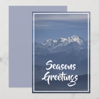 Cartes Pour Fêtes Annuelles Vue de Noël du sommet enneigé du Mont Blanc