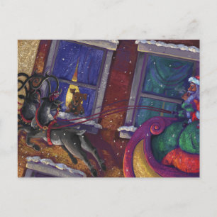 Cartes Pour Fêtes Annuelles Vue de père Noël