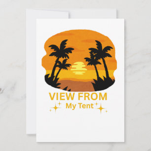 Cartes Pour Fêtes Annuelles Vue depuis My Tent - Camping