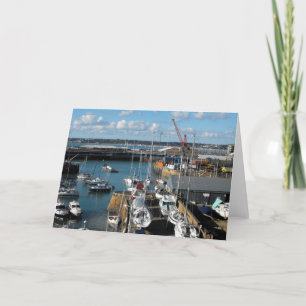 Cartes Pour Fêtes Annuelles Vue du port de Saint-Hélier à Jersey