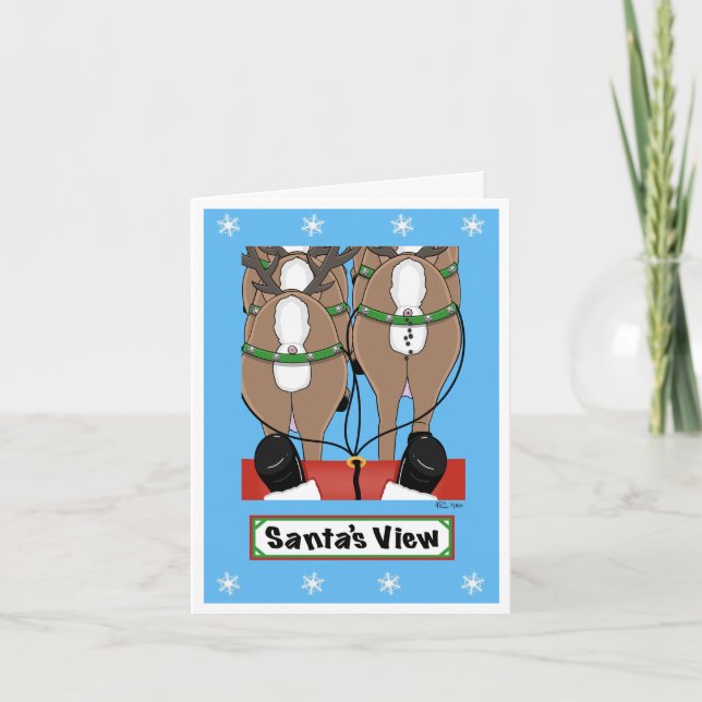 Cartes Pour Fêtes Annuelles Vue père Noël (Devant)