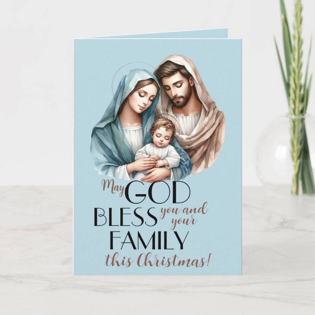 Cartes Pour Fêtes Annuelles Vue sacrée sous un ciel d'hiver (Devant)