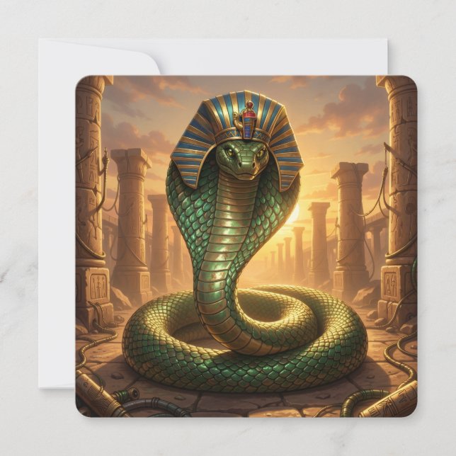 Cartes Pour Fêtes Annuelles Wadjet – Ägyptische Schlangengöttin´6 (Devant)