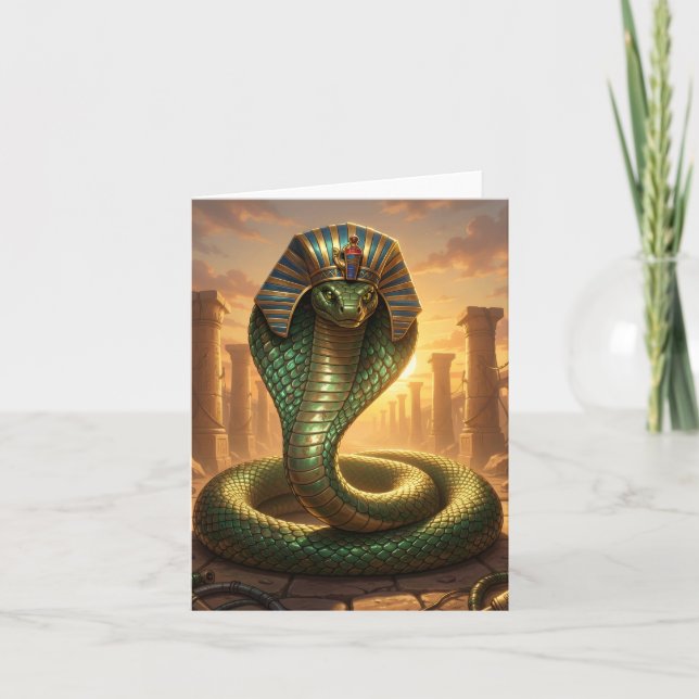 Cartes Pour Fêtes Annuelles Wadjet – Ägyptische Schlangengöttin´6 (Devant)