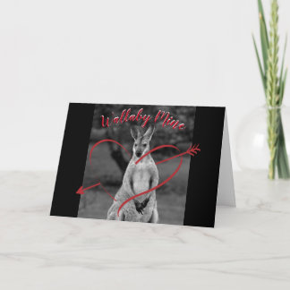 Cartes Pour Fêtes Annuelles Wallaby Mine Heart Valentine's Day Australia Card