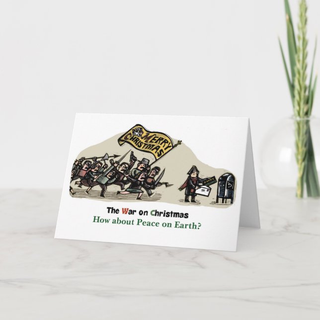 Cartes Pour Fêtes Annuelles War on Christmas - Que diriez-vous de Peace on Ear (Devant)
