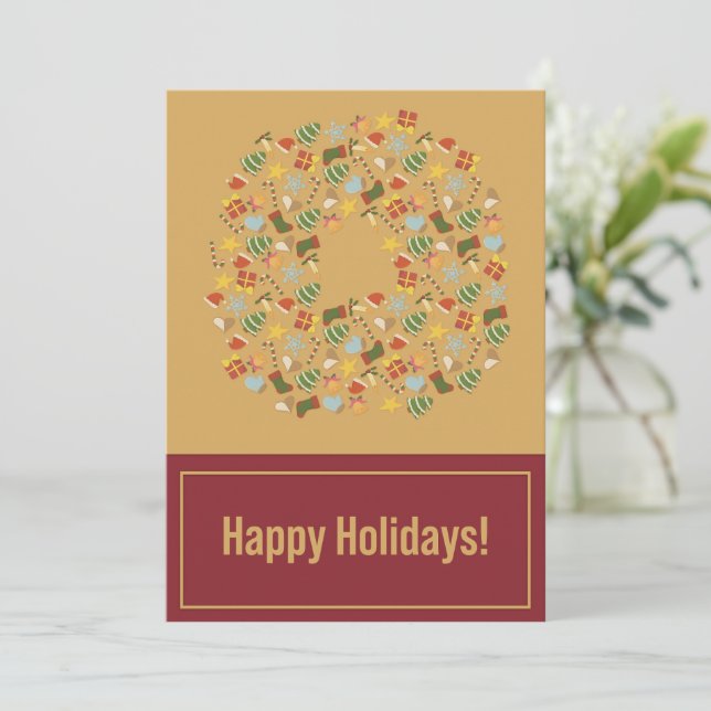 Cartes Pour Fêtes Annuelles Warm & Cozy Traditional Christmas Card (Debout devant)
