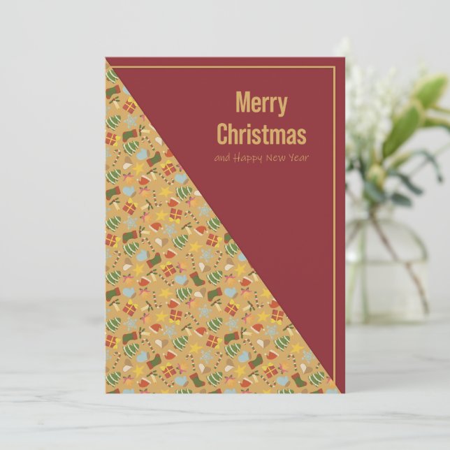 Cartes Pour Fêtes Annuelles Warm Holiday & New Year Card (Debout devant)