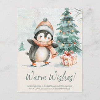 Cartes Pour Fêtes Annuelles Warm Wishes Penguin