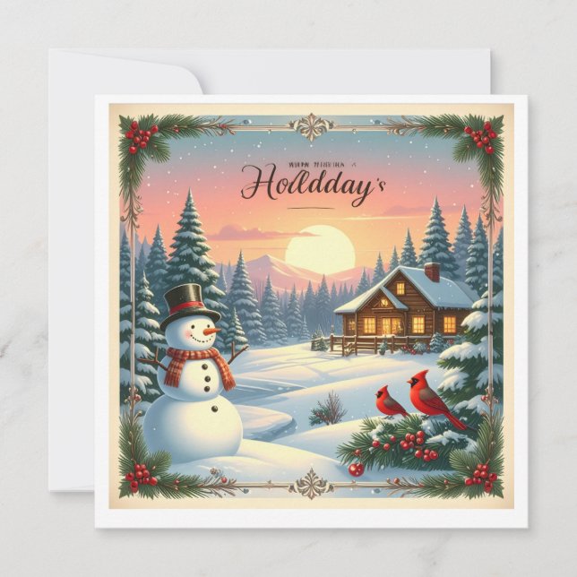 Cartes Pour Fêtes Annuelles Warm Wishes this Holiday Season: A Note of Cheer (Devant)