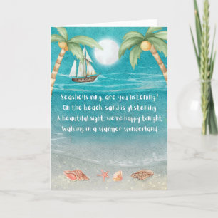Cartes Pour Fêtes Annuelles Warmer Wonderland Tropical Beach Christmas