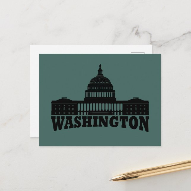 Cartes Pour Fêtes Annuelles Washington DC (Devant/Arrière en situation)