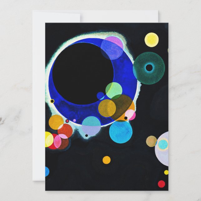 Cartes Pour Fêtes Annuelles Wassily Kandinsky - Several Circles (Devant)