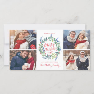 Cartes Pour Fêtes Annuelles Watercolor Wath Collection 4 Photo Holiday