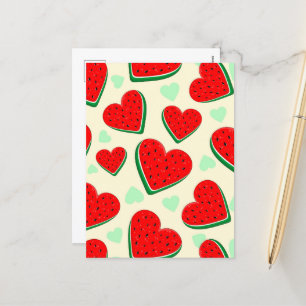 Cartes Pour Fêtes Annuelles Watermelon Heart Valentine's Day Free Palestine