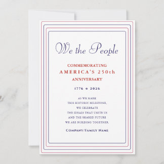 Cartes Pour Fêtes Annuelles We the People Formal America 250 Semiquincentennia