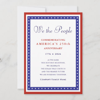 Cartes Pour Fêtes Annuelles We the People Semiquincentennial 1776 America 250