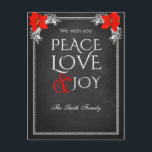 Cartes Pour Fêtes Annuelles We wish you peace love & joy<br><div class="desc">We wish you peace love & joy</div>