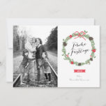 Cartes Pour Fêtes Annuelles Weihnachten Kranz Foto-Karte<br><div class="desc">Schön gedruckt Weihnachtskarten,  die mit Ihrem Text und Foto angepasst werden können. Besuchen Sie die Origami Prints Speicher für mehr Weihnachtskarten!</div>