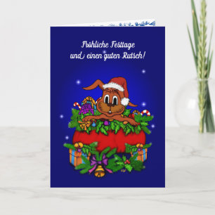 Cartes Pour Fêtes Annuelles Weihnachtskaninchen, Fröhliche Weihnachten !