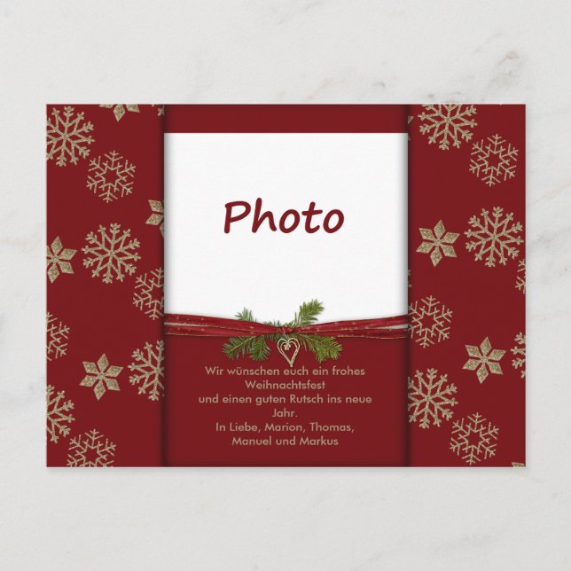 Cartes Pour Fêtes Annuelles Weihnachtskarte (Devant)