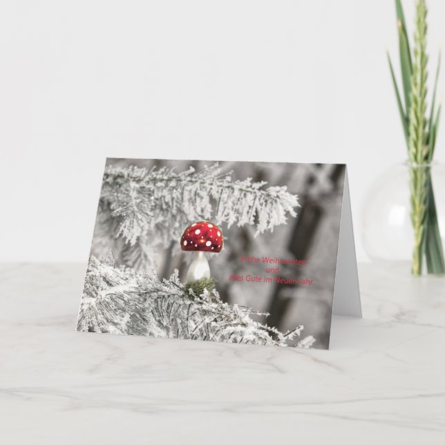 Cartes Pour Fêtes Annuelles Weihnachtskarte Christbaum Fliegenpilz (Devant)