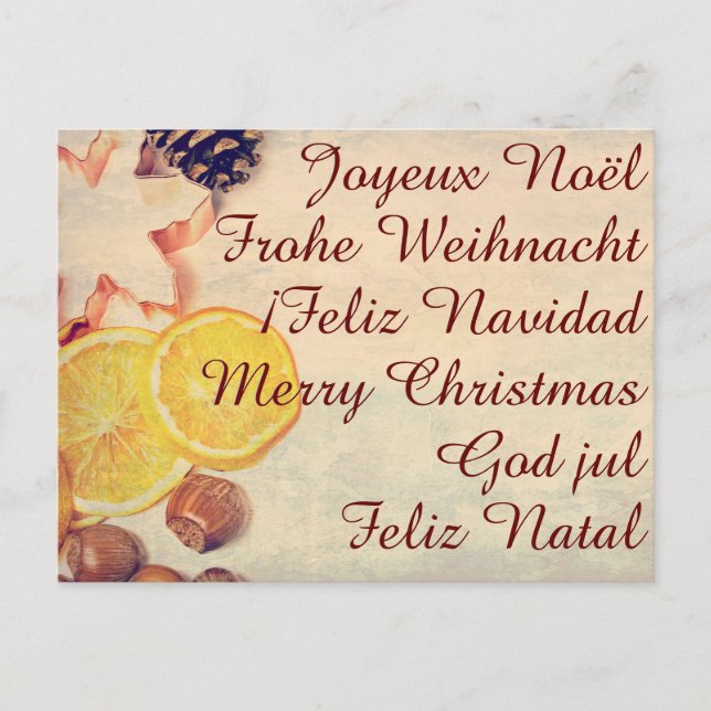 Cartes Pour Fêtes Annuelles Weihnachtsmotiv mit Früchten... (Devant)