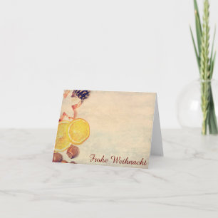 Cartes Pour Fêtes Annuelles Weihnachtsmotiv mit Früchten...