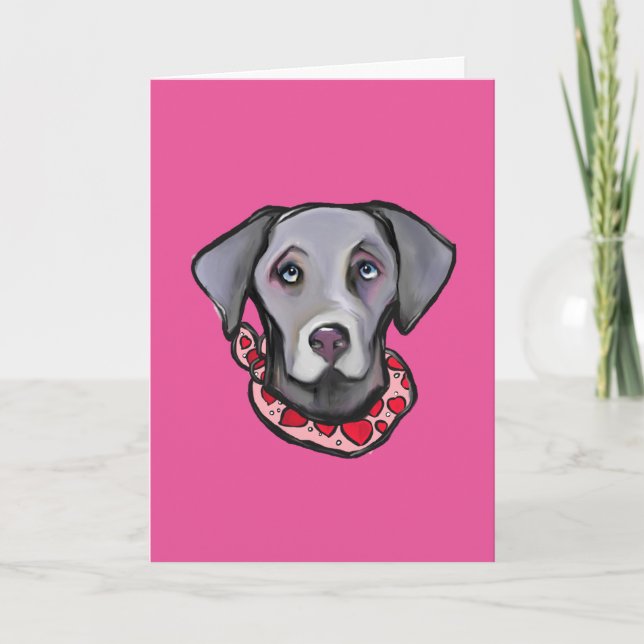 CARTES POUR FÊTES ANNUELLES WEIMARANER (Devant)
