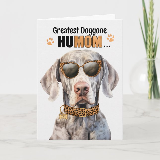 Cartes Pour Fêtes Annuelles Weimaraner Chien plus grand HuMOM Fête des Mères (Devant)