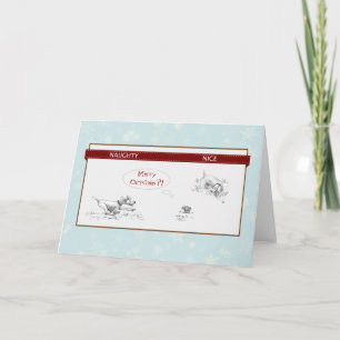 Cartes Pour Fêtes Annuelles Weimaraners de chasse vilain ou Nice