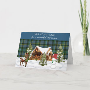 Cartes Pour Fêtes Annuelles Weir Ancien Tartan écossais Noël