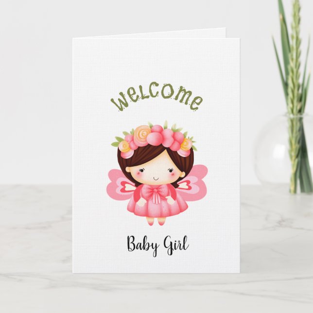 Cartes Pour Fêtes Annuelles Welcome baby girl (Devant)