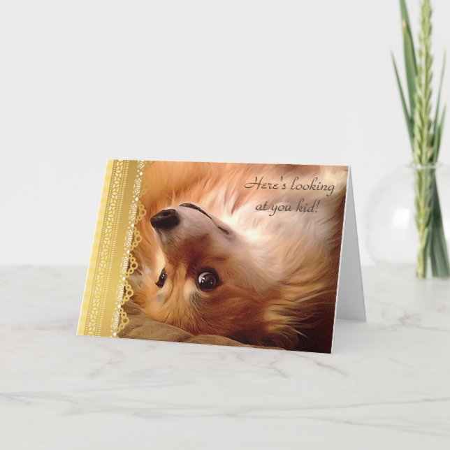 Cartes Pour Fêtes Annuelles Welsh Corgi Valentine Vous regardez enfant (Devant)