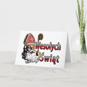 Cartes Pour Fêtes Annuelles Wesolych Swiat Saint-Nicolas