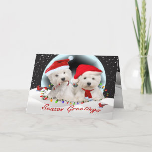 Cartes Pour Fêtes Annuelles West Highland Terrier Christmas Pals