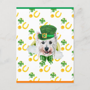 Cartes Pour Fêtes Annuelles West Highland Terrier Shamrock St. Patricks Day