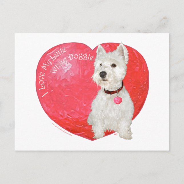 Cartes Pour Fêtes Annuelles West Highland White Terrier Valentine (Devant)